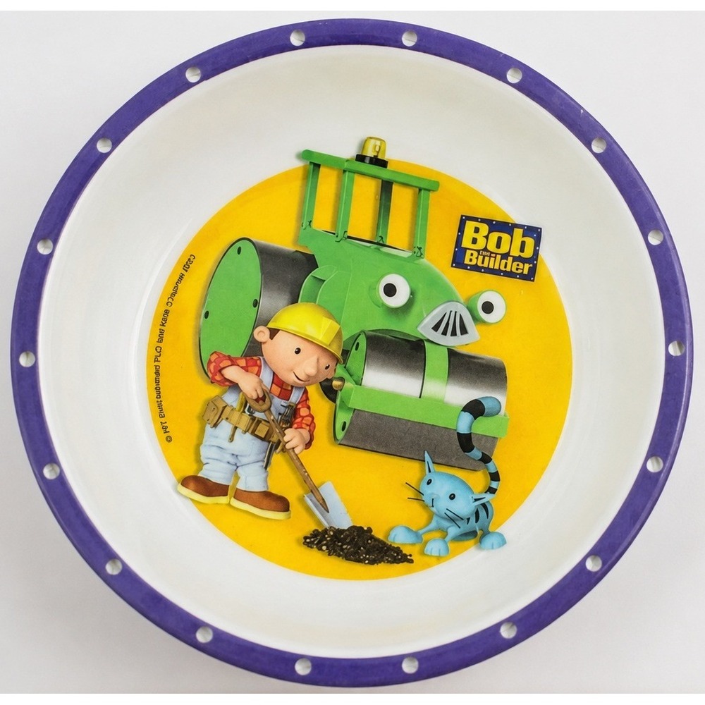 Vintage 2001 Bob the Builder Bowl Zak Designs Toddler Melamine Dish - Picture 2 of 9